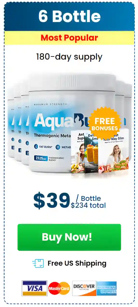 AquaBurn 6 bottle pricing
